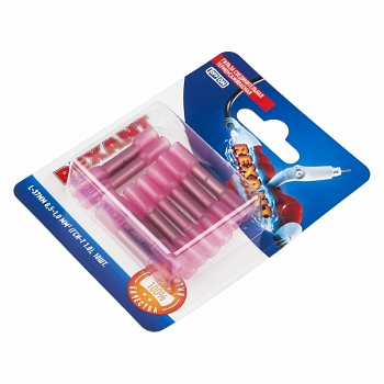 Соединительная гильза изолированная термоусаживаемая L-37 мм 0.5-1 мм² (ГСИ-т 1.0/ГСИ-т 0,5-1,0) красная, в упак. 10 шт. REXANT