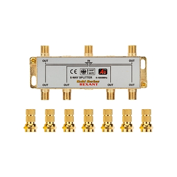Делитель ТВх6 + 7шт. F BOX, 5-1000 МГц Gold REXANT