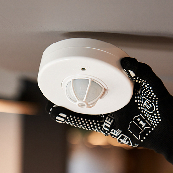 Датчик движения потолочный ДДП 03, 120°/360°, 1200 Вт, 10-2000 Лк, 2-12 м, 10-420 сек. REXANT