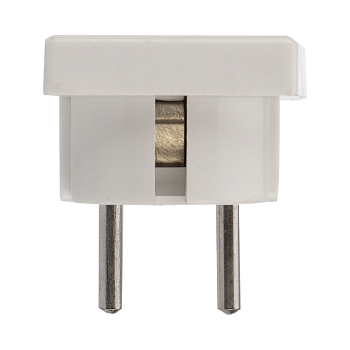 Адаптер сетевой (переходник) с универсальной на Евро вилку F/C2 «Квадрат» 10А б/з белый PROconnect (пакет БОПП 1 шт/уп.)