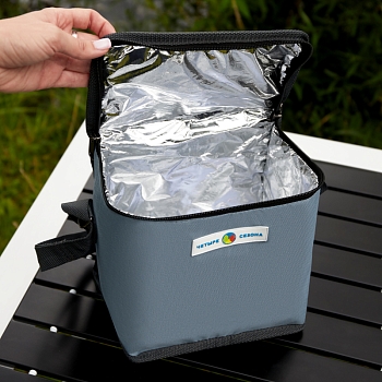 Сумка-холодильник (термосумка) 6л, 2 слоя утепления ЧЕТЫРЕ СЕЗОНА