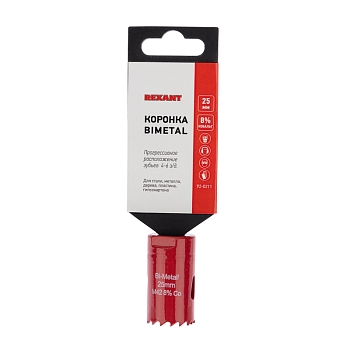 Коронка Bimetal 25мм REXANT