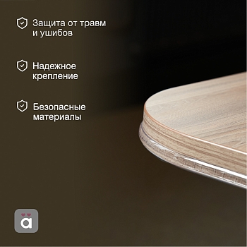 Кромка защитная прозрачная 30х4х2000мм HALSA
