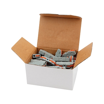 Клемма СМК 222-421 проходная 1 полюс (0,08-4 мм²), серая (50 шт./уп.) REXANT