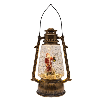 Декоративный LED-фонарь с эффектом снегопада и подсветкой Санта-Клаус USB, теплое белое свечение NEON-NIGHT