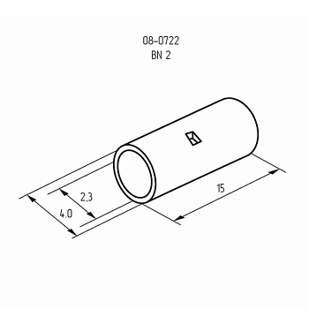 Соединительная гильза L-15мм, 1,5-2,5мм² (ГМЛ (DIN) 2,5) REXANT