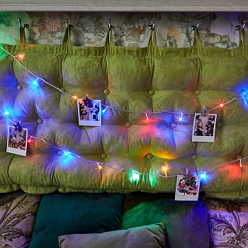 Гирлянда Твинкл Лайт 6 м, прозрачный ПВХ, 40 LED, цвет Мультиколор