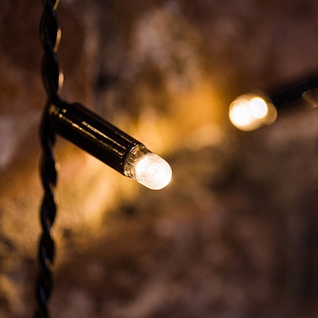 Гирлянда светодиодная Занавес 2х0,8м 160 LED ТЕПЛЫЙ БЕЛЫЙ черный ПВХ IP65 эффект мерцания 230В нужен блок 303-500 NEON-NIGHT