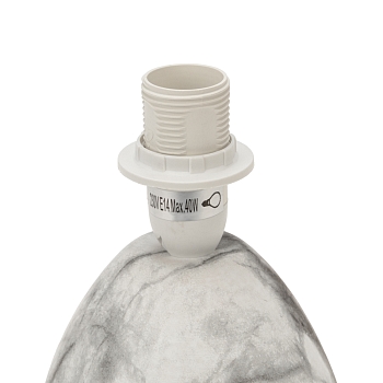 Светильник декоративный настольный Форте с основанием цвета мрамор с белым абажуром, с цоколем Е14, 40 Вт, REXANT