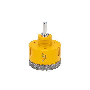 Коронка алмазная профессиональная по керамограниту и железобетону М14, вакуумное спекание, 70мм, для УШМ KRANZ