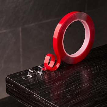 Двухсторонний скотч, акриловая основа, прозрачный, 12мм, ролик 5м REXANT