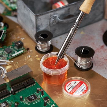 Канифоль сосновая, флюс НЕЙТРАЛЬНЫЙ, марка А, 100г, банка REXANT