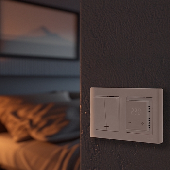 Терморегулятор цифровой RX-43 сенсорный, белый REXANT