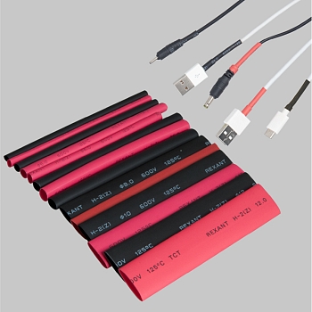 Набор термоусаживаемых трубок ТУТ нг №6 MAXIMUM 2:1, упаковка 14 шт. по 10 см REXANT