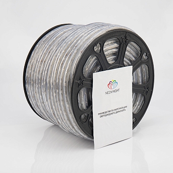 Дюралайт LED трехжильный 230В 13мм 36 LED/м МУЛЬТИ (RYGB) свечение с динамикой модуль 1м бухта 100м NEON-NIGHT