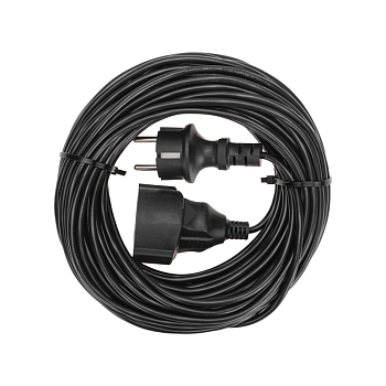Удлинитель-шнур ПВС 3х0,75мм², 20м, с/з, 6А, 1300Вт, IP20, черный PROconnect