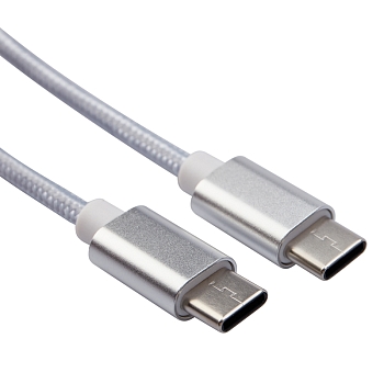 Кабель Type-C - Type-C, 2,4A, 1м, нейлон, белый REXANT