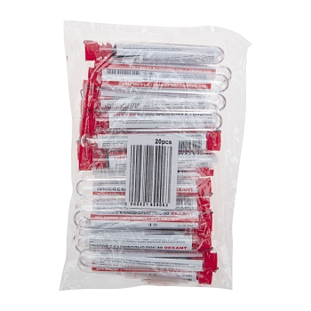 Припой с канифолью ПОС-30, 10г, Ø1мм, (олово 30%, свинец 70%), колба REXANT