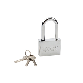 Замок навесной серия Сталь 60мм длинная дужка ЧЕТЫРЕ СЕЗОНА
