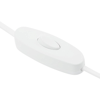 Шнур сетевой, вилка плоская с выключателем, без розетки, кабель 2x0,5 мм² 1,8м 2,5A белый REXANT