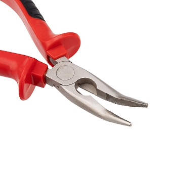 Тонкогубцы изогнутые 160мм никелированные, двухкомпонентные рукоятки REXANT