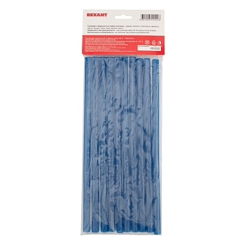 Стержни клеевые Ø11мм, 270мм, синие (10 шт/уп), хедер REXANT