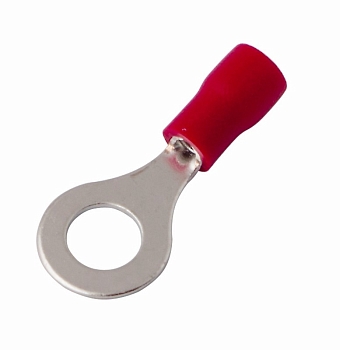 Наконечник кольцевой изолированный ø 6.5 мм 0.5-1.5 мм² (НКи 1.5-6/НКи 1,25-6) красный REXANT