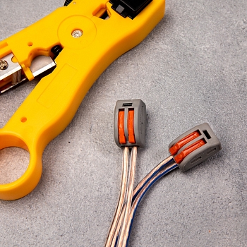 Универсальная клемма СМК 222-412, 2-проводная серая 0,08-2,5/4 мм² (20 шт./уп.) REXANT