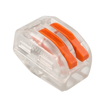 Универсальная клемма СМК 222-412, 2-проводная прозрачная 0,08-2,5/4 мм² (50 шт./уп.) REXANT