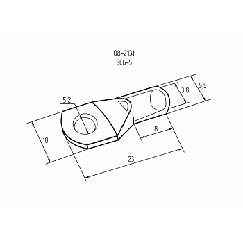 Наконечник кольцевой REXANT НК, ø5.2 мм, 6 мм², ТМЛ (DIN) 6-5