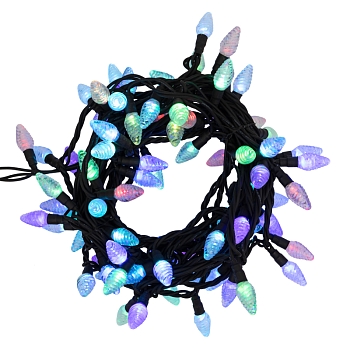 Гирлянда светодиодная Мультишишки Ø23мм 10м 80 LED RGB черный каучук IP67 быстрая смена цвета 230В нужен блок 315-000 NEON-NIGHT