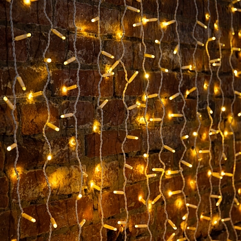 Гирлянда светодиодная Занавес 2х1,5м 300 LED ТЕПЛЫЙ БЕЛЫЙ белый ПВХ IP65 постоянное свечение 230В нужен блок 303-500-1 NEON-NIGHT