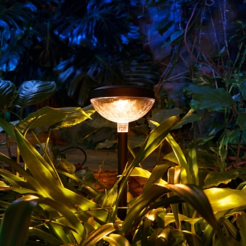 Светильник грунтовый Таянг, 3000К/RGB, встроенный аккумулятор, солнечная панель, коллекция Пекин REXANT