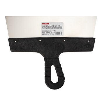 Шпатель фасадный 250 мм нержавеющая сталь, пластмассовая ручка REXANT