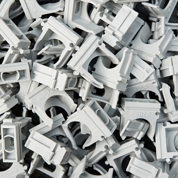 Крепеж-клипса для труб ø20мм, серая (100 шт/уп) REXANT