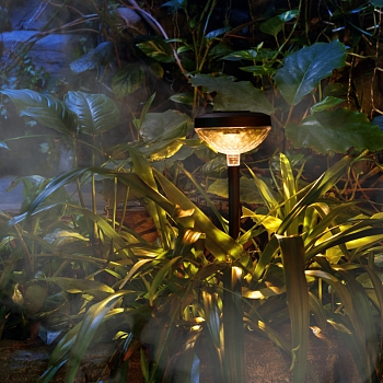 Светильник грунтовый Таянг, 3000К/RGB, встроенный аккумулятор, солнечная панель, коллекция Пекин REXANT