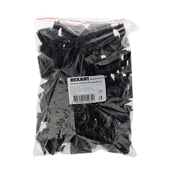 Крепеж-клипса для трубы ø32мм, черная (100 шт/уп) REXANT