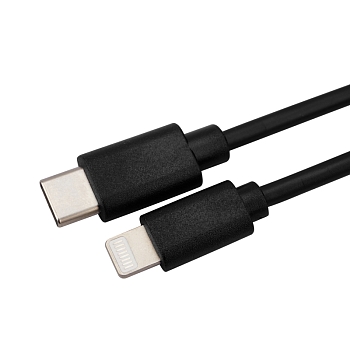 Кабель Type-C – Lightning, 3A, 1м, ПВХ, черный REXANT