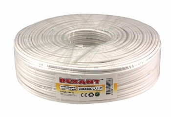 Кабель ККСВ-В+2х0,5 мм, 100 м, белый, REXANT