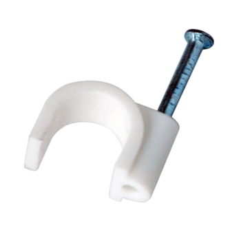 Крепеж кабеля круглый 9мм, белый (50 шт/уп) REXANT