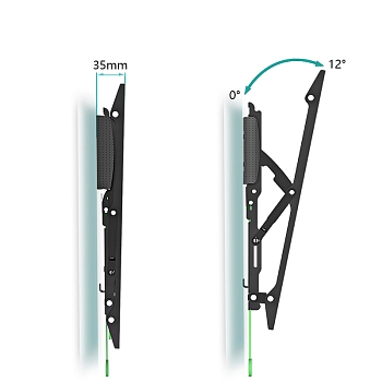 Кронштейн для телевизора 32"-55", наклонный с быстрой фиксацией REXANT