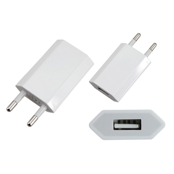 Сетевое зарядное устройство USB белое (СЗУ) (5 V, 1000 mA) REXANT