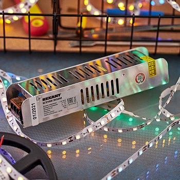 Источник питания компактный 12V, 108W с разъемами под винт (IP20)