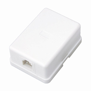Розетка телефонная внешняя, 1 порт UTP RJ-14 (6P4C), CAT 3 REXANT