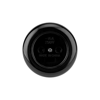 Розетка штепсельная карболитовая открытой установки б/з 16А, черная REXANT