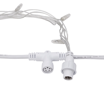 Гирлянда светодиодная Занавес 2х6м 360 LED БЕЛЫЙ прозрачный ПВХ IP65 эффект водопада 24В не соединяется трансформатор в комплекте NEON-NIGHT