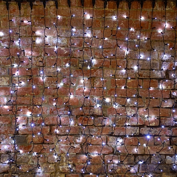 Гирлянда светодиодная Занавес 2х3м 760 LED БЕЛЫЙ черный ПВХ IP65 постоянное свечение 230В блок в комплекте NEON-NIGHT