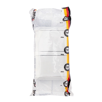 Блок горизонтальный 2 розетки INDUSTRIAL IP54 с/з, о/у, белый KRANZ