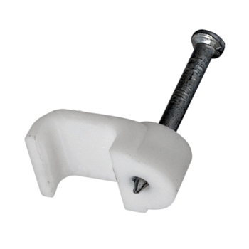 Крепеж кабеля плоский 8х3 мм, белый (50 шт/уп) REXANT