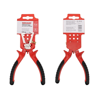 Плоскогубцы для зачистки проводов 160мм никелированные, двухкомпонентные рукоятки REXANT